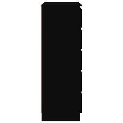 vidaXL Spintelė su stalčiais, juoda, 60x36x103cm, apdirbta mediena