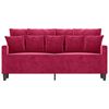 vidaXL Dvivietė sofa, raudonojo vyno spalvos, 140cm, aksomas