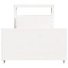 vidaXL Lovos rėmas be čiužinio, baltas, 100x200cm, pu&scaron;ies masyvas