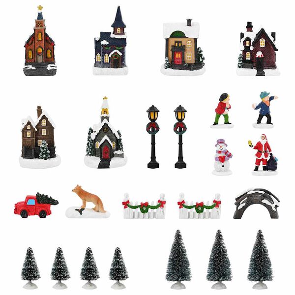 vidaXL Kalėdų Stalo Dekoracija Įvairiaspalvis Derva, plastikas