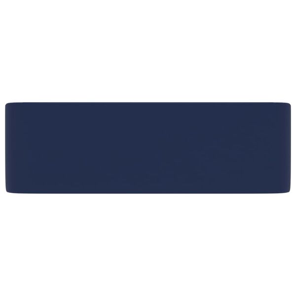 vidaXL Prabangus praustuvas, matinis mėlynas, 41x30x12cm, keramika