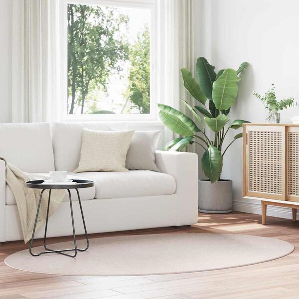 vidaXL Kilimas HUARTE Smėlio 170 x 120 cm 100% poliesteris