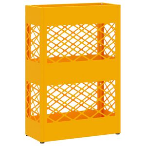 vidaXL Lietaus skėtis stovas Garstyčių geltona 28 x 12 x 41 cm Plienas
