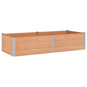 vidaXL Paauk&scaron;tinta sodo lova Ruda 250 x 100 x 54 cm WPC ir aliuminis