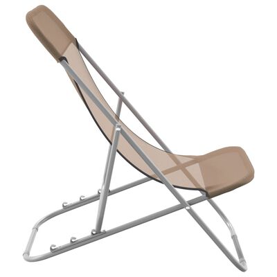 vidaXL Paplūdimio kėdės, 2vnt., tape, tekstilenas ir plienas