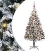 vidaXL Dirbtinė Kalėdų eglutė Balta 180 cm PVC ir Plienas ir Plastikas