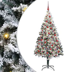 vidaXL Dirbtinė Kalėdų eglutė Balta 180 cm PVC ir Plienas ir Plastikas