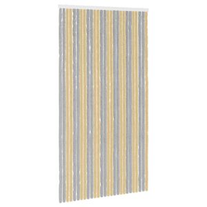 vidaXL Vabzdžių Užuolaida i&scaron; Chenille Pilka ir smėlinė 118 x 220 cm