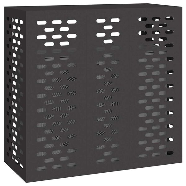 vidaXL Kondicionierių uždangalas Juoda 110 x 50 x 105 cm Plienas