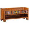 vidaXL Batų suolelis Medus ruda 100 x 35 x 45 cm Alyvuogių masyvas