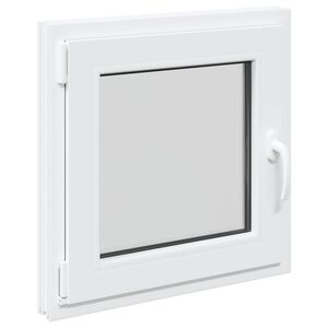 vidaXL Požeminio lango RISOR 50 x 50 cm PVC ir stiklas Balta