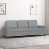 vidaXL Trivietė sofa, &scaron;viesiai pilkos spalvos, 180cm, audinys