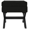 vidaXL Daiktadėžė-taburetė, juodos spalvos, 45x45x49cm, aksomas