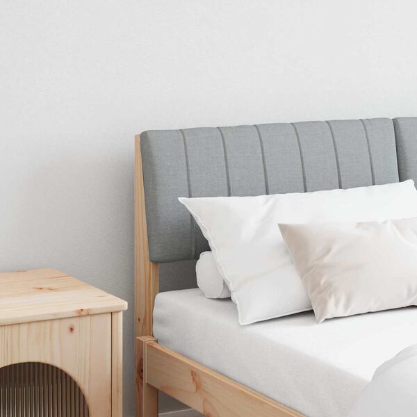 vidaXL Apmu&scaron;ta lovos galvūgalis &Scaron;viesiai pilka 135 cm