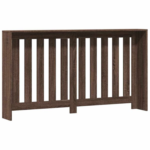 vidaXL Radiatoriaus uždangalas, rudas, 149x20x82cm, apdirbta mediena