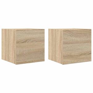 vidaXL Sieninės televizoriaus spintelės, 2vnt., ąžuolo, 30,5x30x30cm