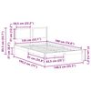 vidaXL Lovos rėmas Taupe 135 x 190 cm Kietos pu&scaron;ies mediena