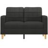 vidaXL Dvivietė sofa, juodos spalvos, 120cm, audinys