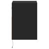 vidaXL Sieninės TV spintelės su LED, 2vnt., juodos, 41x31x45cm