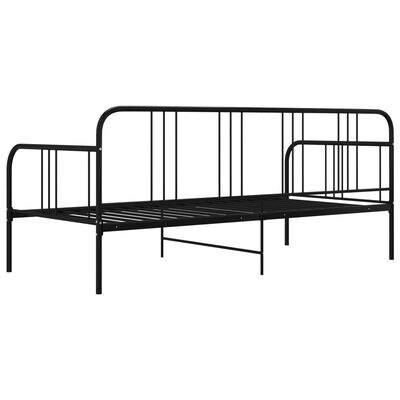 vidaXL Sofos-lovos rėmas, juodos spalvos, 90x200cm, metalas