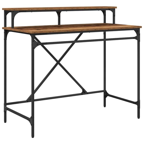 vidaXL Stalas Senovinis medis 100 x 50 x 90 cm Apdirbta mediena