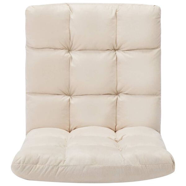 vidaXL Sulankstomas čiužinukas-kėdė, kreminės spalvos, mikropluoštas