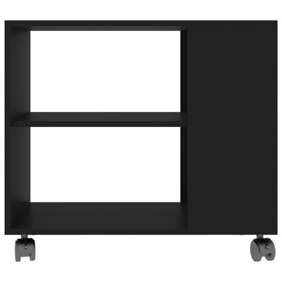 vidaXL Šoninis staliukas, juodos spalvos, 70x35x55cm, mediena