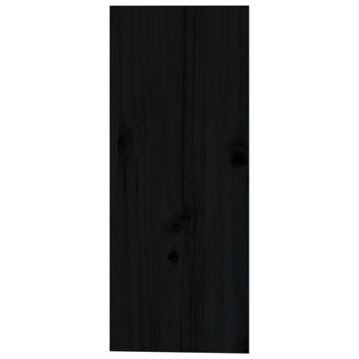 vidaXL Vyno spintelė, juoda, 62x25x62cm, pušies medienos masyvas