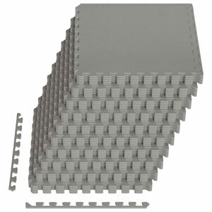vidaXL Baseino grindų kilimas 40 pcs Pilka 14,4 m&sup2; EVA puta