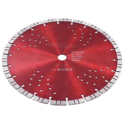 vidaXL Turbo deimantinis pjovimo diskas su angomis, plienas, 300mm