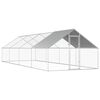 vidaXL Lauko narvas vi&scaron;čiukams, 2,75x8x1,92 m, galvanizuotas plienas