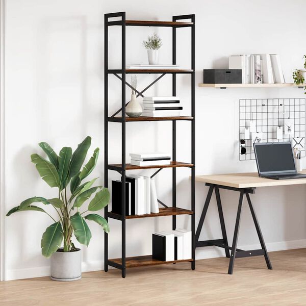 vidaXL Knygų lentyna Rūkyta ąžuolas 40 x 30 x 85 cm Apdirbta mediena