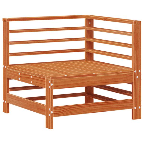 vidaXL Sodo poilsio komplektas 7 pcs Va&scaron;ko Ruda Tvirtas pu&scaron;ies medis