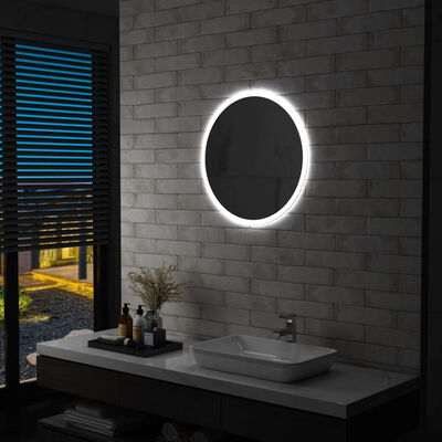 vidaXL Vonios kambario veidrodis su LED, 60cm