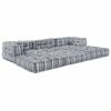 vidaXL Modulinė sofa 3 pcs Pilkas spausdinimas audinys