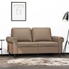 vidaXL Dvivietė sofa, kapučino spalvos, 120cm, dirbtinė oda