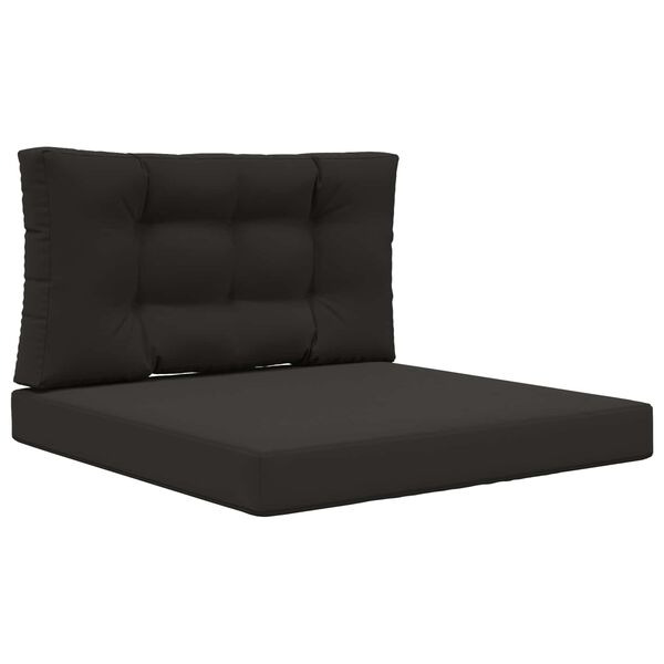 vidaXL Lauko sofa pagalvėlė 2 pcs Juodas Poliesteris