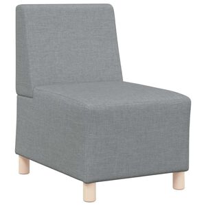 vidaXL Modulinė sofa be porankių, &scaron;viesiai pilka, 55 cm, audinys