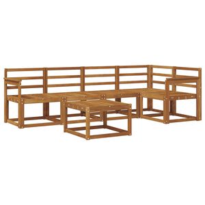 vidaXL Lauko sofos komplektas 6 pcs Natūrali Kietos akacijos mediena