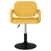 vidaXL Pasukamos valgomojo kėdės, 2vnt., garstyčių geltonos, audinys