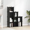 vidaXL Lentyna su 9 kubo formos skyriais, juodos spalvos, PP