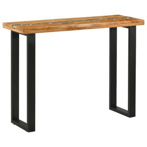 vidaXL Konsolinis stalas Ruda 100 x 35 x 75 cm Kieto teka medžio