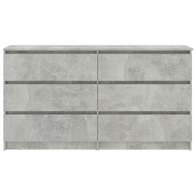 vidaXL Šoninė spintelė, betono pilkos spalvos, 140x35x76 cm, MDP