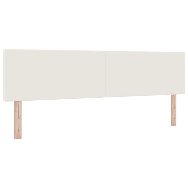 vidaXL LED galvūgalis su galvūgalio Kreminė 180 cm Poliesteris