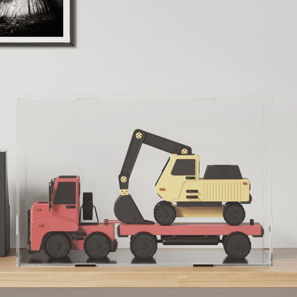 vidaXL Vitrina, permatoma, 56x36x37 cm, akrilas