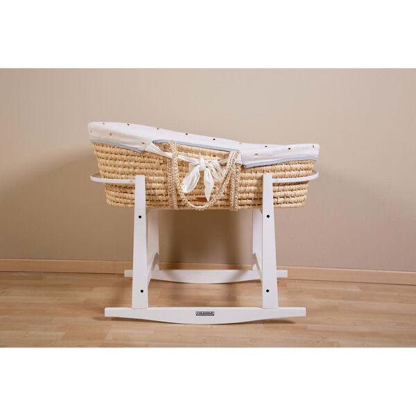 CHILDHOME Mozės lopšys su čiužiniu ir uždangalu, natūralus/auksinis