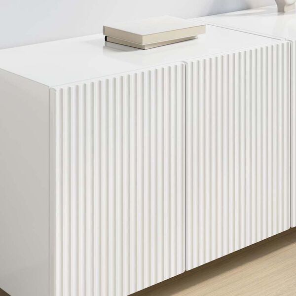 vidaXL TV sieninė spintelė Auk&scaron;tai blizganti balta 59,5 x 31 x 40 cm