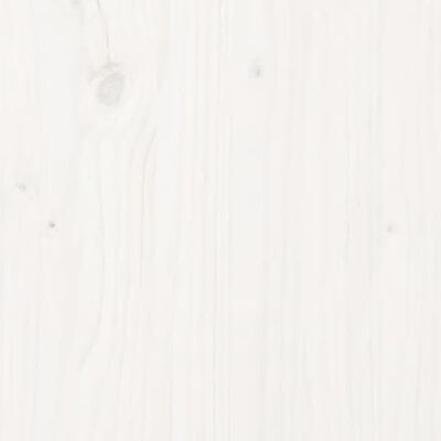 vidaXL Lovos rėmas, baltos spalvos, 140x190cm, medienos masyvas
