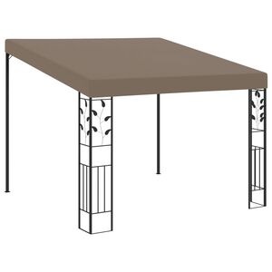 vidaXL Prie sienos montuojama pavėsinė, taupe spalvos, 3x3x2,5m