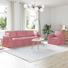 vidaXL Sofa 2 pcs Rožinė 228 x 78 x 80 cm Aksomas